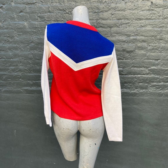 Vintage 70s White Stag Red White and Blue Sweater - image 9