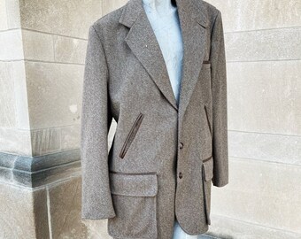 Vintage 60s Orvis Thornproof Twist Tweed Sporting Coat  made in England