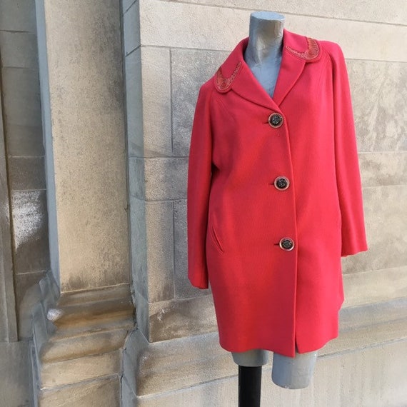 40s Salmon Pink Spring Swing Coat