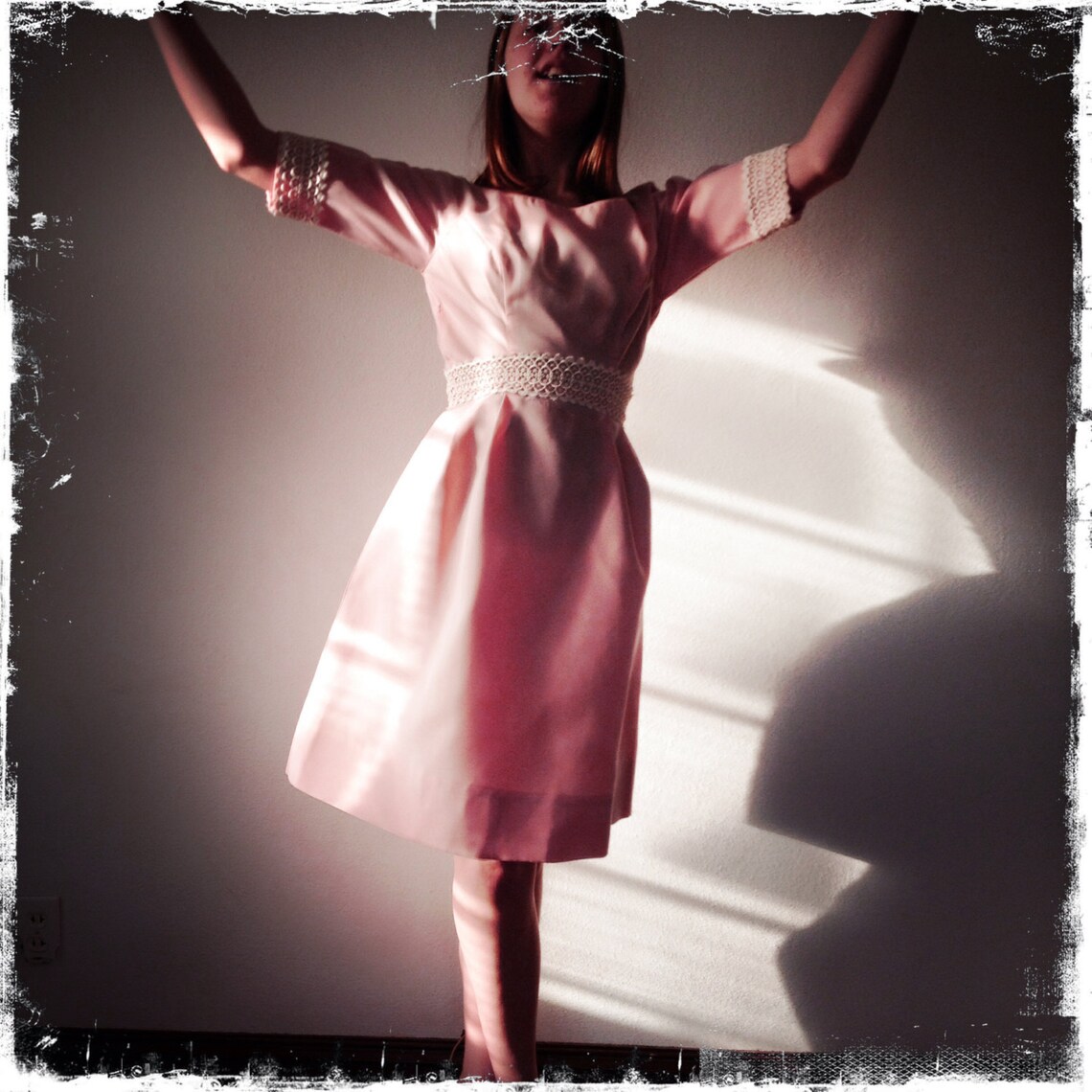 Admirer Shirt Dress in Pink Organza