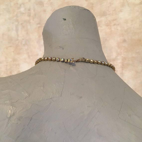 Vintage 50s Rhinestone Choker Necklace - image 5