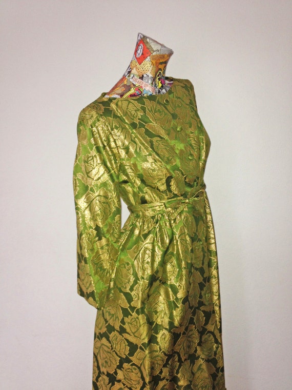 40s Gilded Green Gown Int