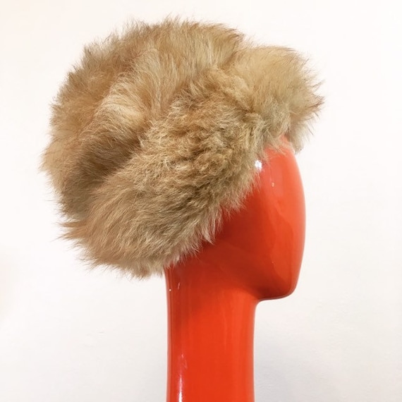 brown faux fur hat