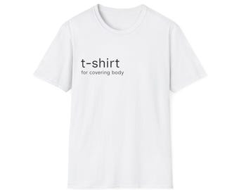 t-shirt for covering body | minimalist text tee, white casual top
