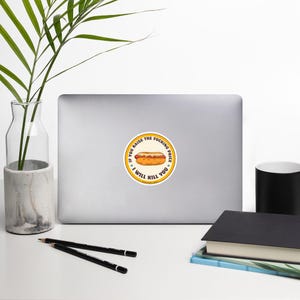 If you raise the price of the hot dog - Round Sticker Cartoon style