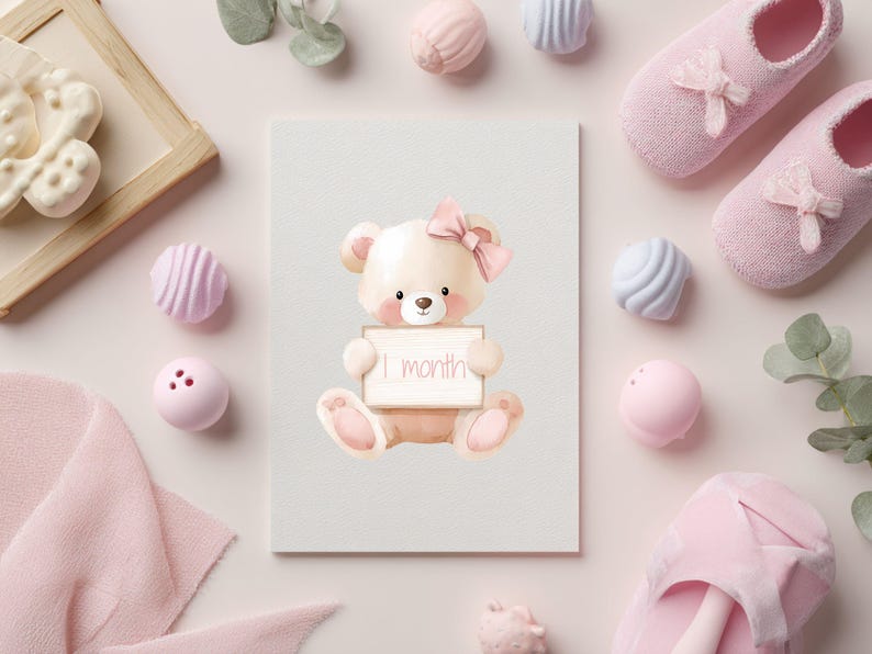 Pastel Pink Newborn Girl Clipart Bundle – Watercolor Baby Elements ...