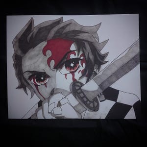 Tanjiro Kamado Anime Kunstdruck Dämonentöter Wanddeko