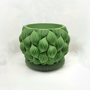Moderner Ripple Blumentopf: Minimalistisches Wohndekor, umweltfreundlich aus PLA