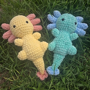 Large Crochet Axolotl, Crochet Axolotl, Axolotl plushie, Handmade axolotl, Crochet gifts, Crochet axolotl gift, Axolotl stuffed animal