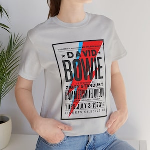 David Bowie Ziggy Stardust 1973 Concert Shirt | Retro Glam Rock Unisex Tee Fan Gift