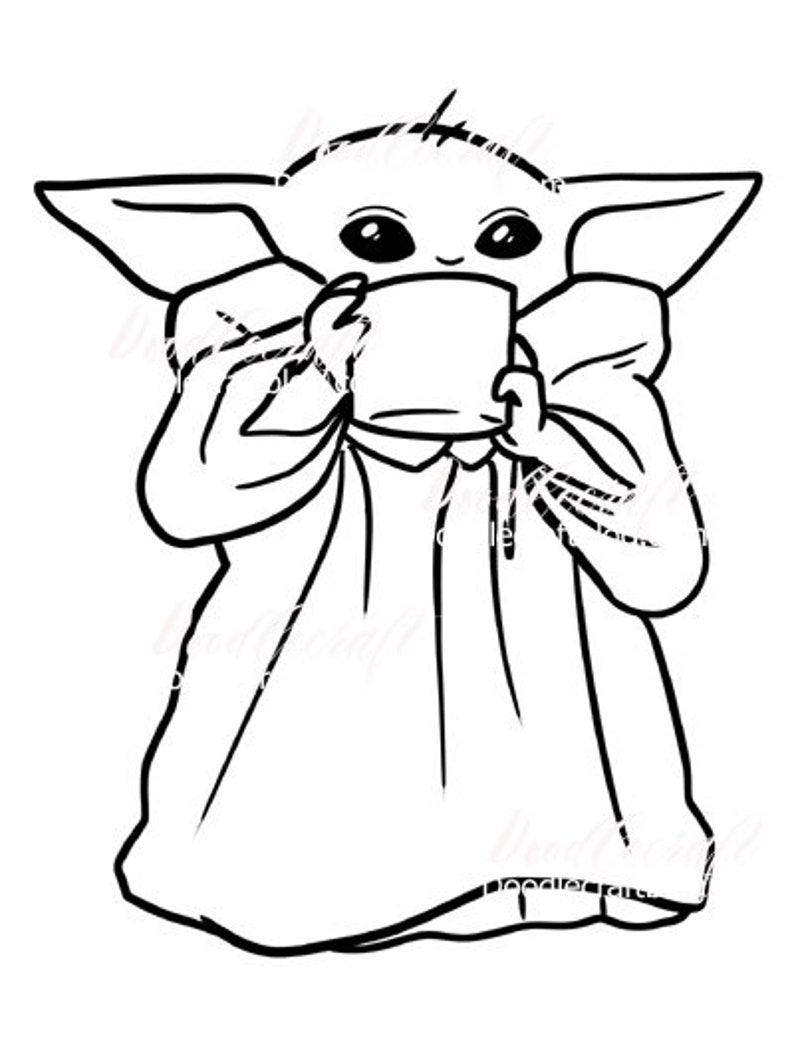 Free Free 195 Baby Yoda Svg Grogu Silhouette SVG PNG EPS DXF File