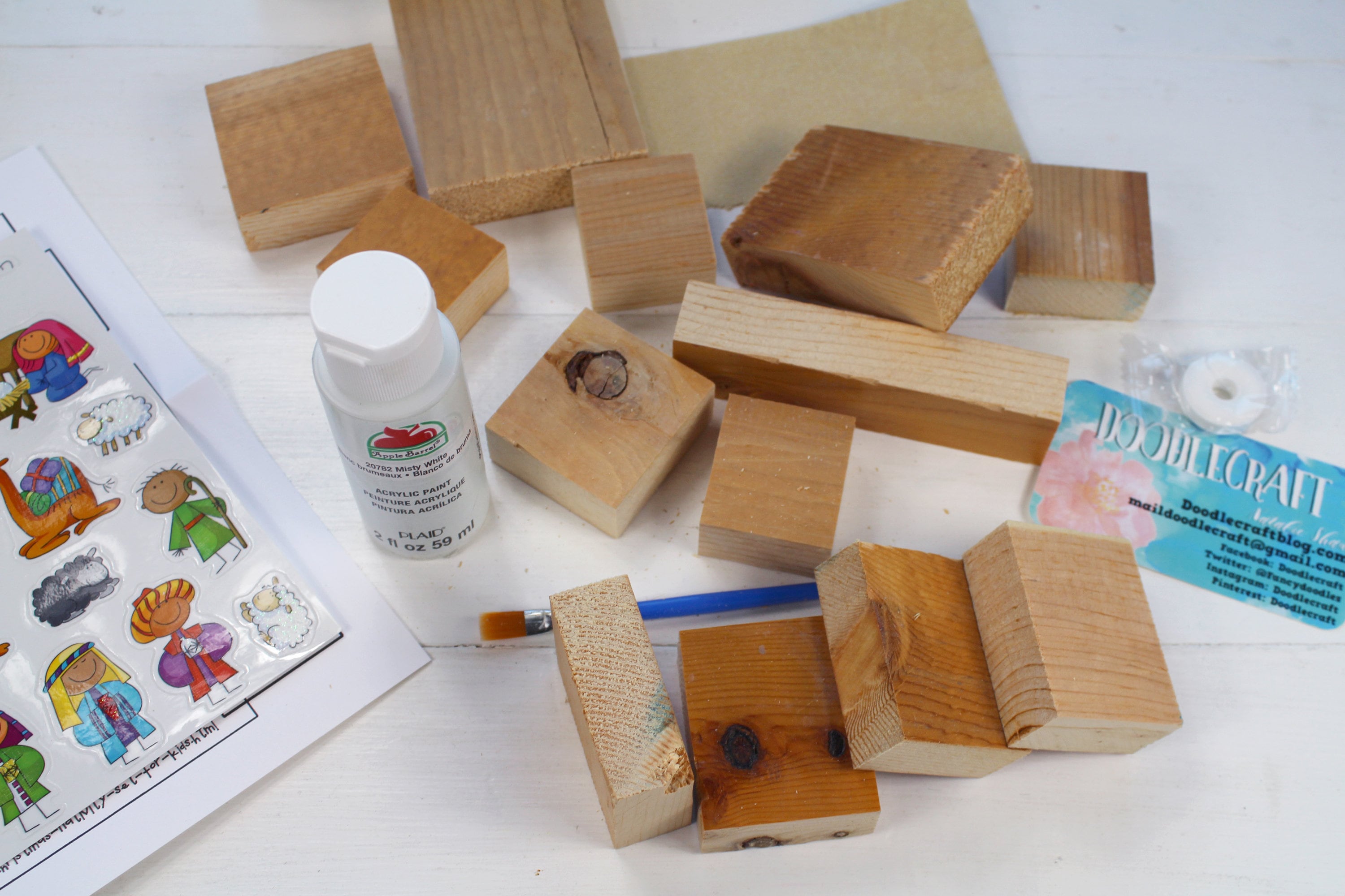 Christmas Nativity Wood Block Creative Craft DIY Kit Contains - Etsy