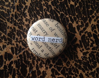 Word Nerd - Pinback Button, Magnet, Mirror, or Bottle Opener