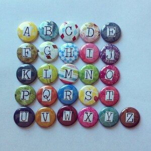 Custom Alphabet Magnets 1-inch magnets image 2