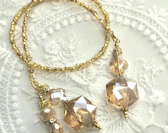 Beaded bookmark, Book thong, Book jewelry, Bookish gift, Reader gift, book bling, topaz yellow and gold