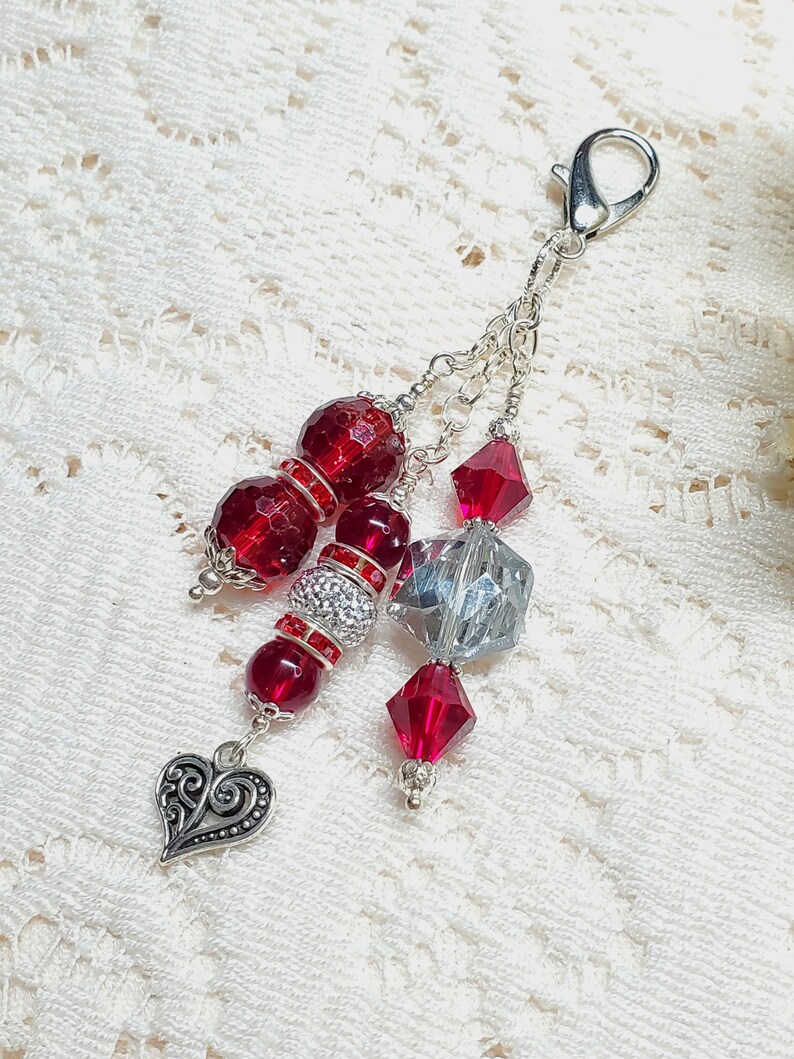 Beaded Keychain, Purse Charm, Handbag Charm, Backpack Charm, Bookbag