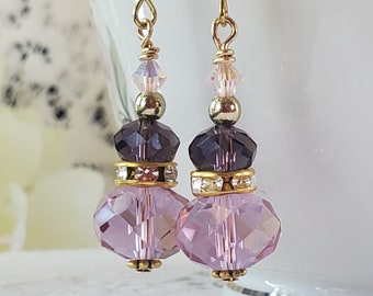 Dangle earrings, Amethyst dangle earrings, Women's jewelry, Fashion jewelry, drop earrings