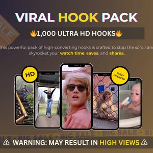 1,000 Viral Hooks Mega Pack – High-Converting Hooks for Reels, Shorts ,TikToks – Boost Engagement & Go Viral, Instagram, Facebook, Youtube,