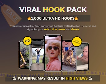 1,000 Viral Hooks Mega Pack – High-Converting Hooks for Reels, Shorts ,TikToks – Boost Engagement & Go Viral, Instagram, Facebook, Youtube,