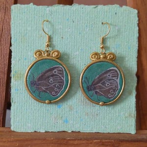 Butterfly Hand-painted Polymer Clay Earrings| Fairy Style Jewelry