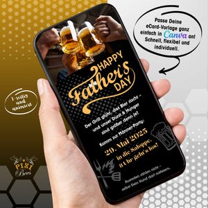 Männerparty – eCard, digitale Einladung zur Männertagsparty, MP4-animiert, personalisierbare Canva-Vorlage, Sofort-Download