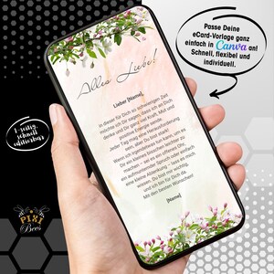 Alles Liebe – eCard, digitale Grußkarte mit Genesungswünschen, personalisierbare Canva-Vorlage, Sofort-Download