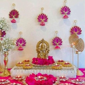 Lotus For Hanging| Home Decor | Mandir Decor | Traditional Diwali Decoration