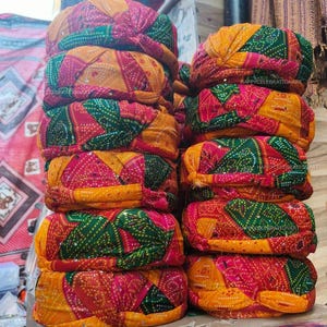 Rajasthani Pagdi Traditional Turban Indian Wedding Headwear Men’s Ethnic Cultural Festival Hat Gift