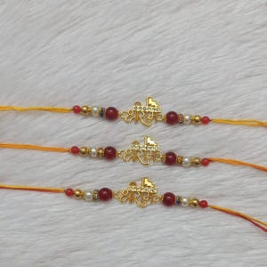 Rakhi for Mens | Traditional Indian Thread Bracelet for Brother | Adjustable Handmade Raksha Bandhan Gift