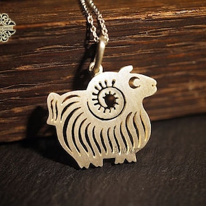 Chinese Zodiac - Goat 925 Silver Pendant
