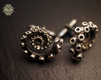 Octopus Tentacles 925 Silver Cuff Links
