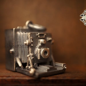 NEW! 925 Sterling Silver The Antique Folding Camera Pendant