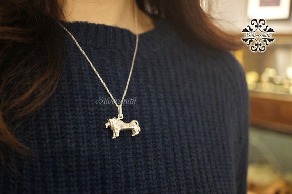origami Lion 925 Sterling Silver Pendant P304