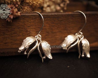 NEU! Ohrringe mit Glockenblumen aus 925er Silber