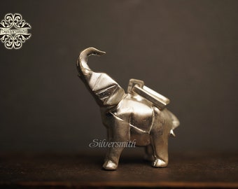 Origami Elephant 925 Sterling Silver Pendant