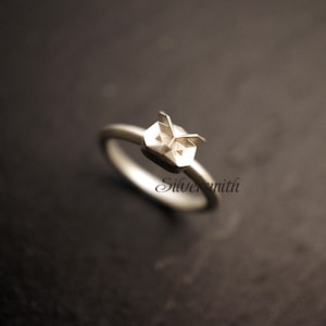 925 Sterling silver Geometric Owl Ring