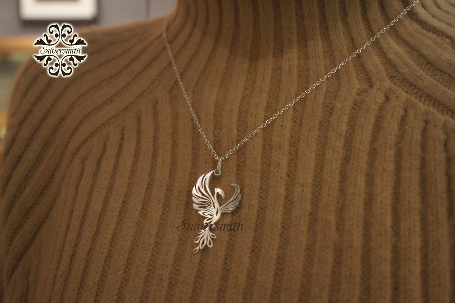 NEW 925 Sterling Silver Phoenix Pendant Etsy