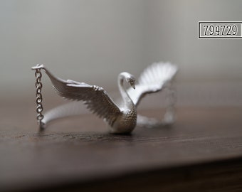 New ! 925 Sterling Silver Swan Necklace