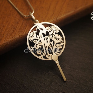 925 Sterling Silver Chinese Fan pendant