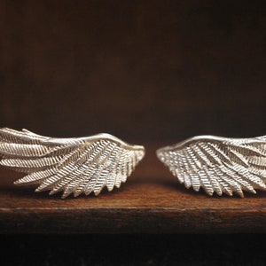 New ! MW E1032 925 Silver Wings Earrings