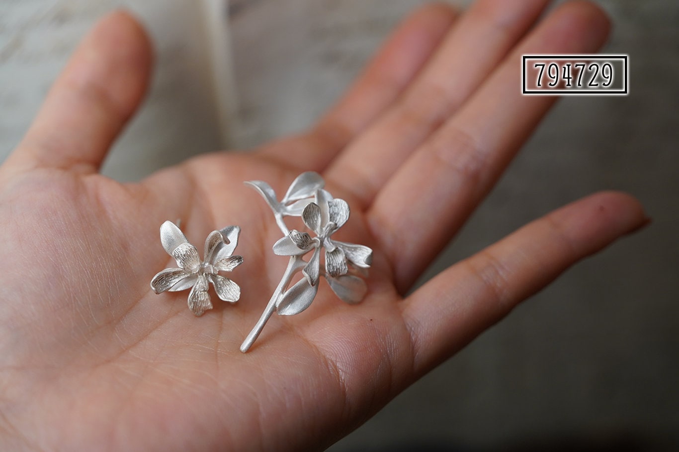 Bloemenoorbellen 925 zilver - België