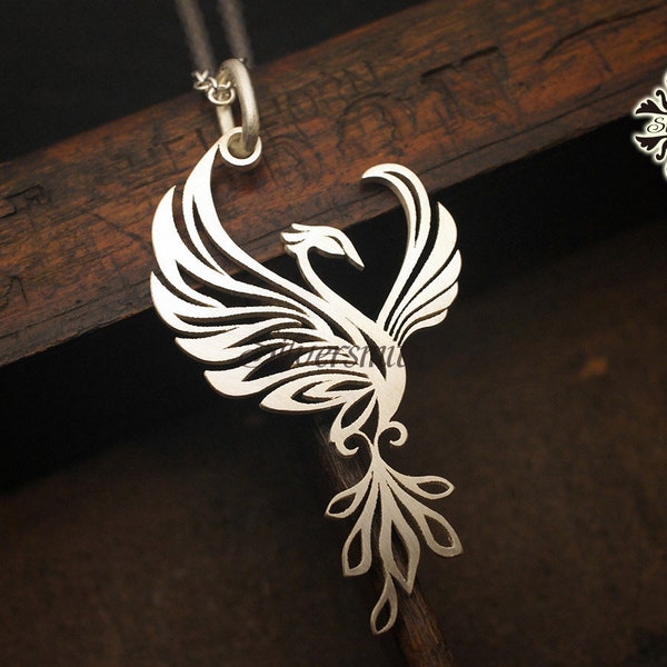 NOUVEAU! Pendentif Phénix en Argent 925