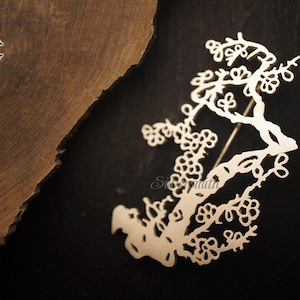 NEW! 925 Sterling Silver The Cherry Blossom Tree Brooch