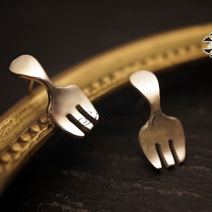 Fork 925 Silver Stud Earring