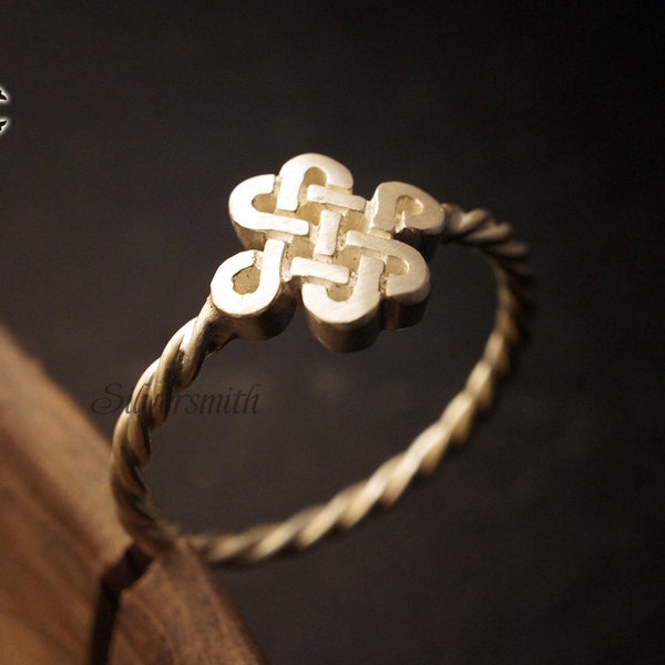 NEW! Chinese Knot 925 Silver Ring