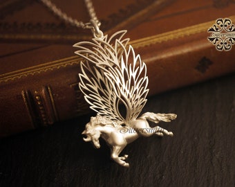 NUOVO! Ciondolo Unicorno 3D in Argento Sterling 925