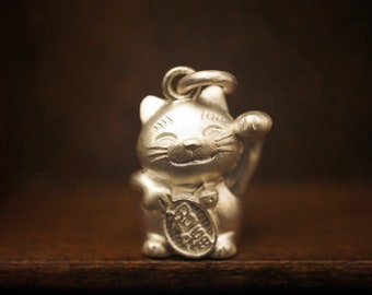 NEW! Lucky Cat 925 silver pendant