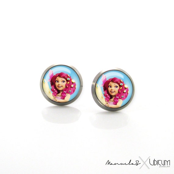 Neue Titan Titanium Ohrstecker Ohrringe Damen Keramik Silber Rosa Pink 10 mm II