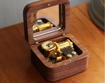 Custom Engraved Wooden Music Box – Personalized Anniversary Gift
