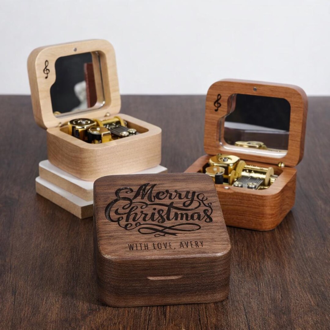 Custom Engraved Wooden Music Box – Personalized Anniversary Gift - Etsy ...
